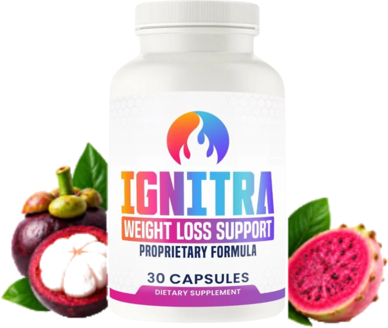 Ignitra Weight Loss Support bottle with mangosteen and prickly pear
