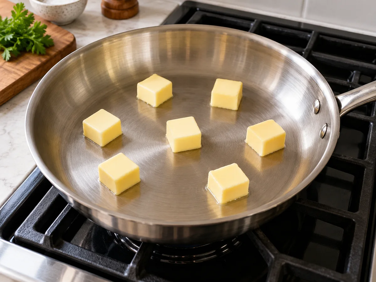 Illustration: butter barely melting